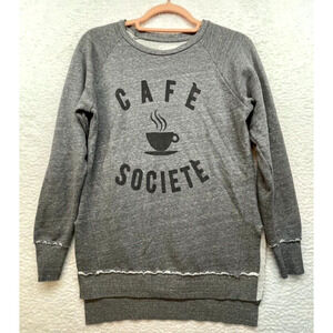 Sol Angeles Sweatshirt Womens XS Gray Cafe Societe Athleisure Loungewear Anthro